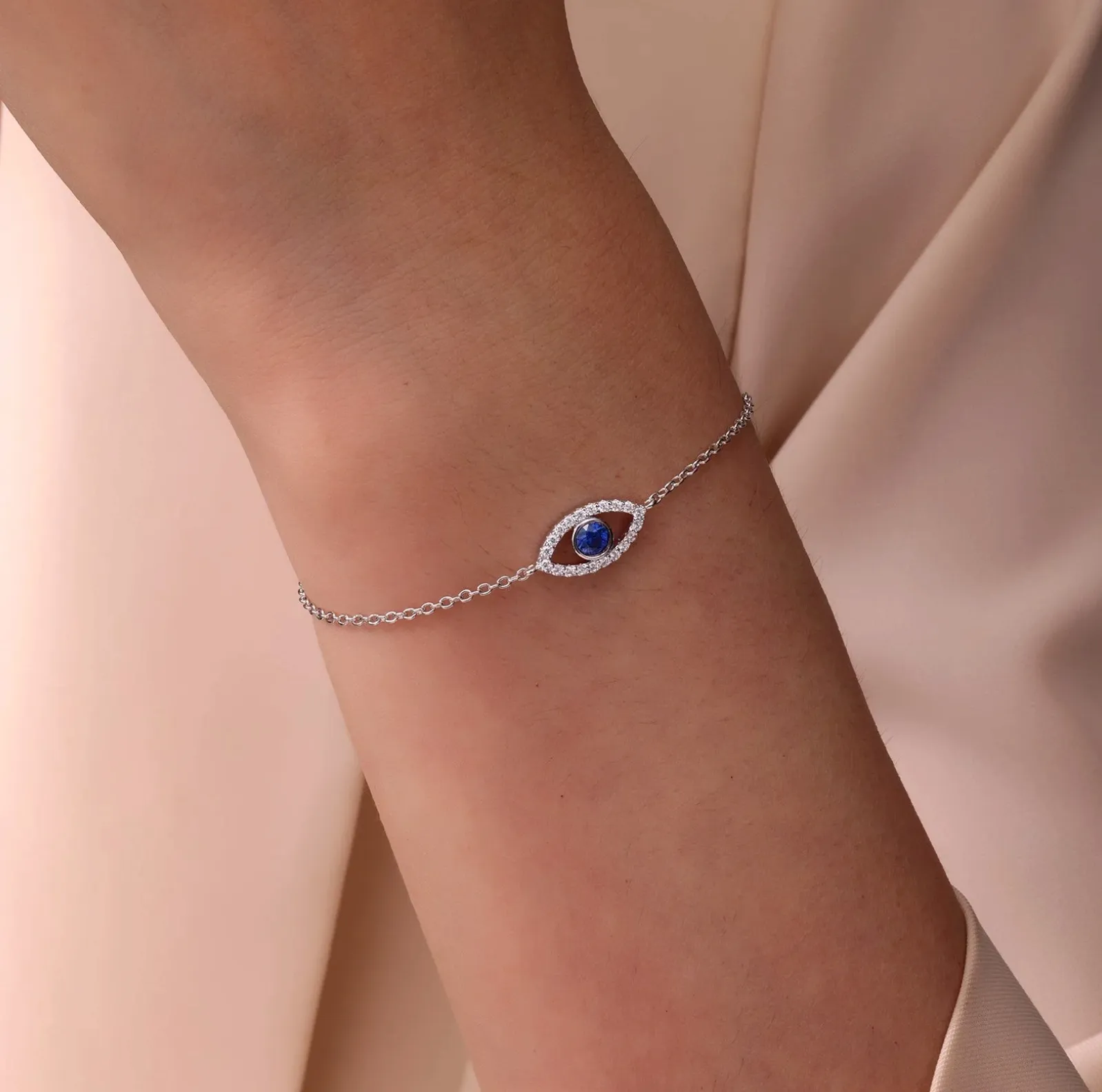 0.62 CTW Evil Eye Bracelet