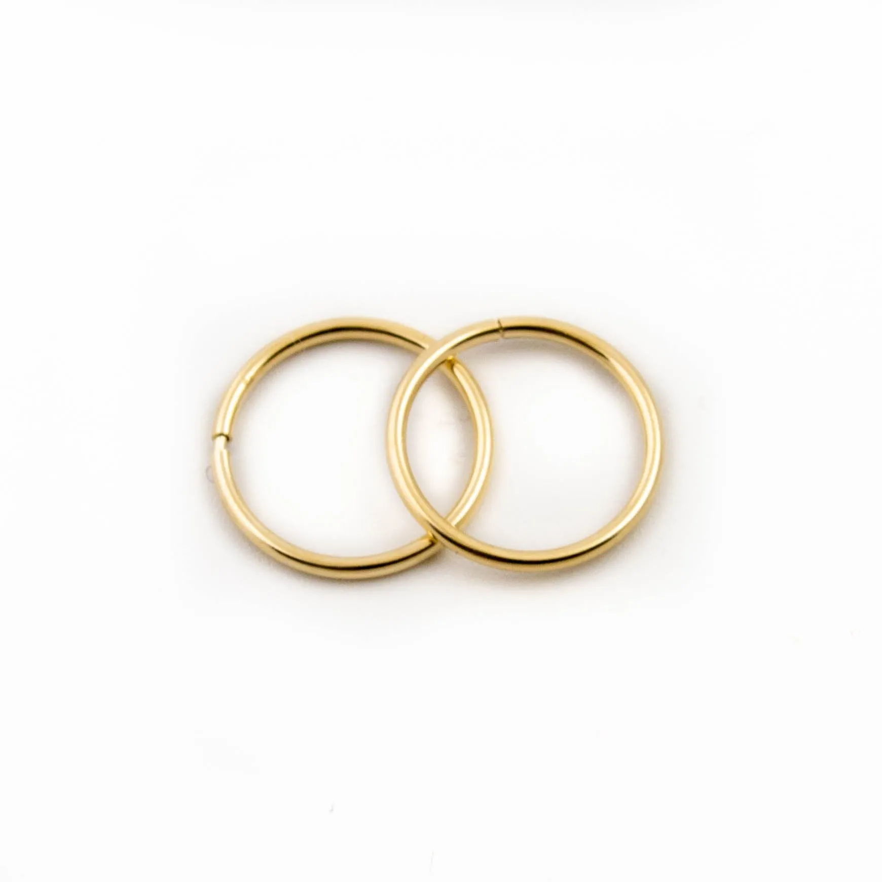 10kt Gold Seamless Hoops