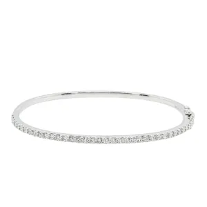 14ct White Gold 1.50ct Diamond Luna Bangle