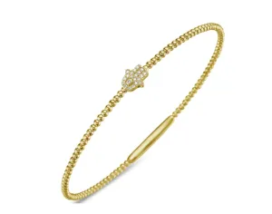 14k Flex Hamsa Bangle