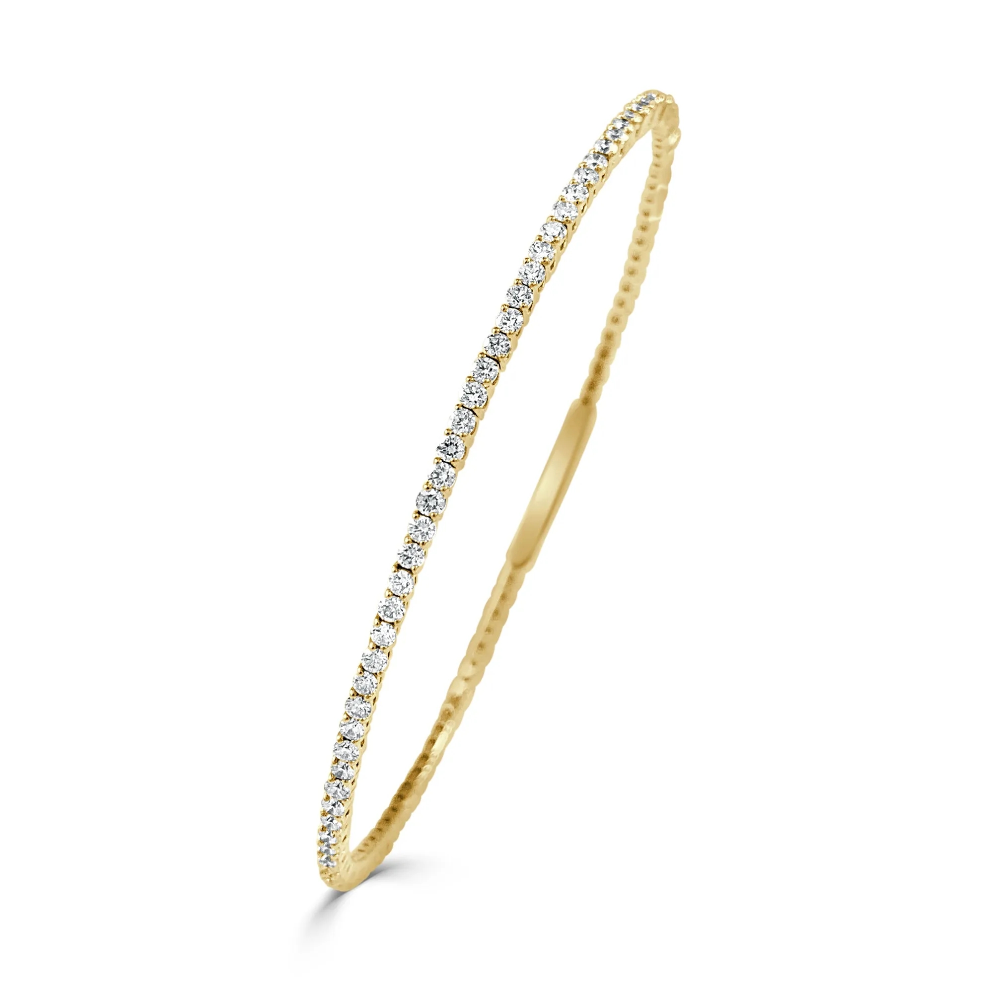 14k Gold & Diamond Flexible Bangle - 1.72ct