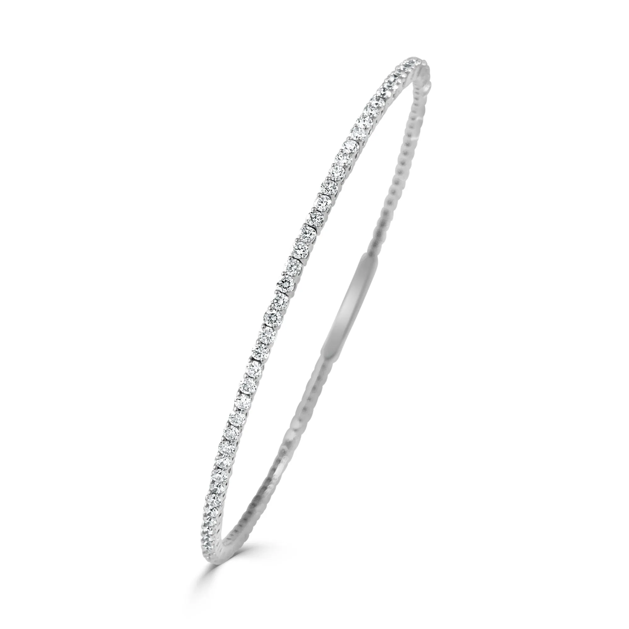 14k Gold & Diamond Flexible Bangle - 1.72ct