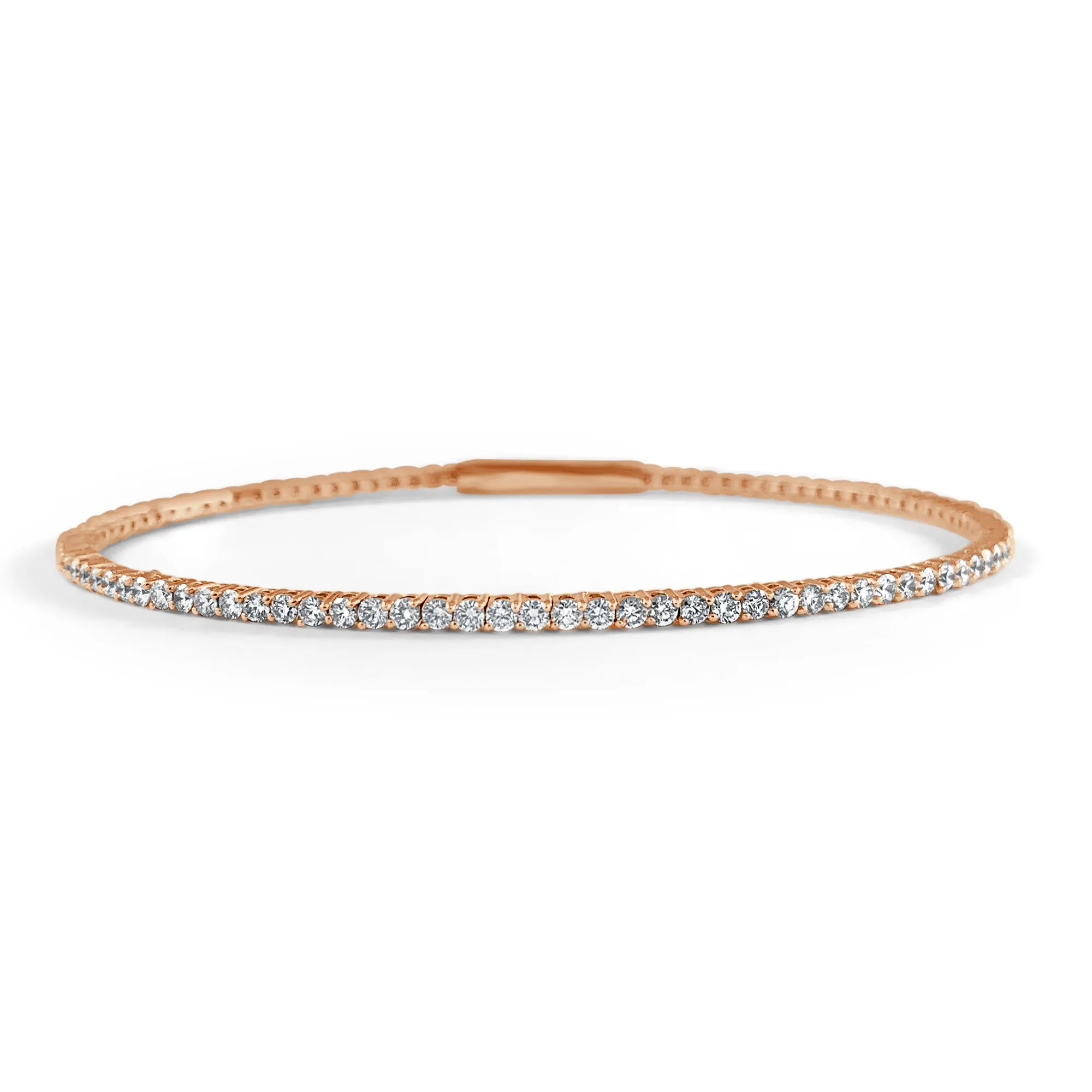 14k Gold & Diamond Flexible Bangle - 1.72ct