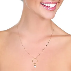 14K Solid Rose Gold Briolette Rose Topaz Necklace