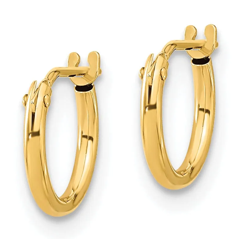 14k Yellow Gold Hoop Earrings