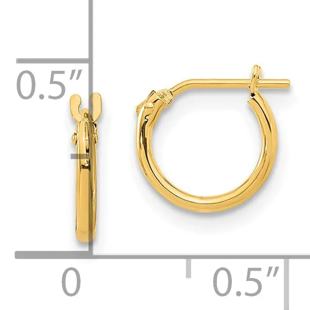 14k Yellow Gold Hoop Earrings