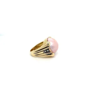 14kt Gold Pink Pearl Cocktail Ring