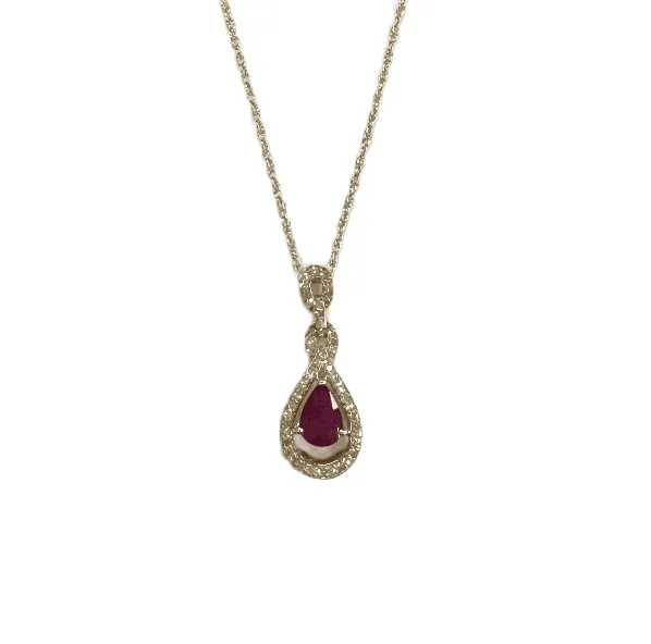 14KT Ruby & 0.20CTW in Diamond Necklace