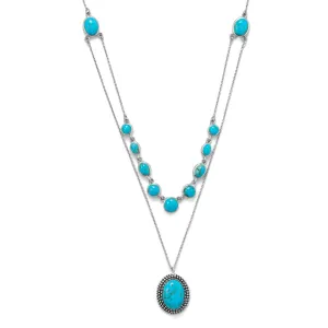 18"/20"   2 Two Row Turquoise Necklace