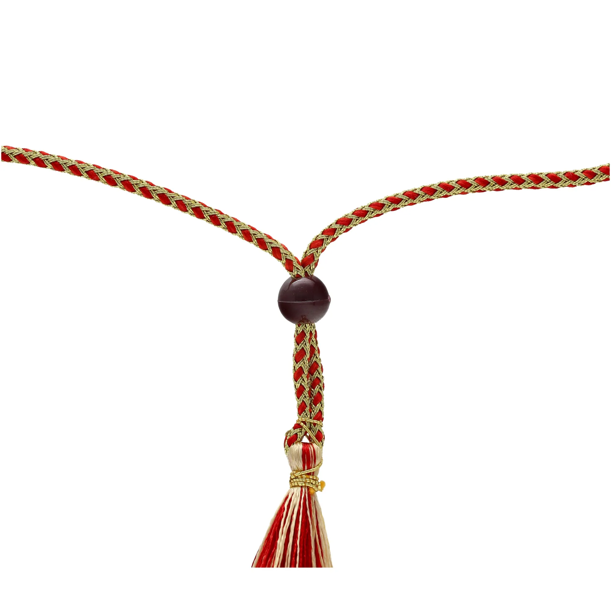 22K Yellow Gold & Ruby Laxmi Necklace (21.8gm)