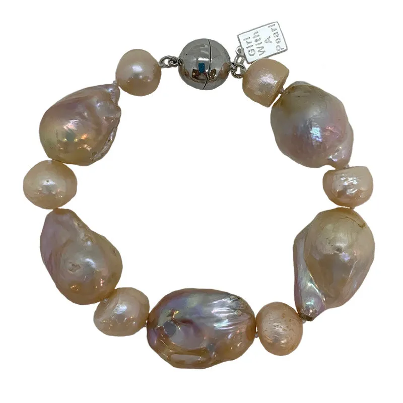 230-02 | WILD PEARL DELUXE BRACELET (PINK/SILVER)