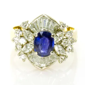 2.50ct Sapphire & Diamond Cocktail Ring