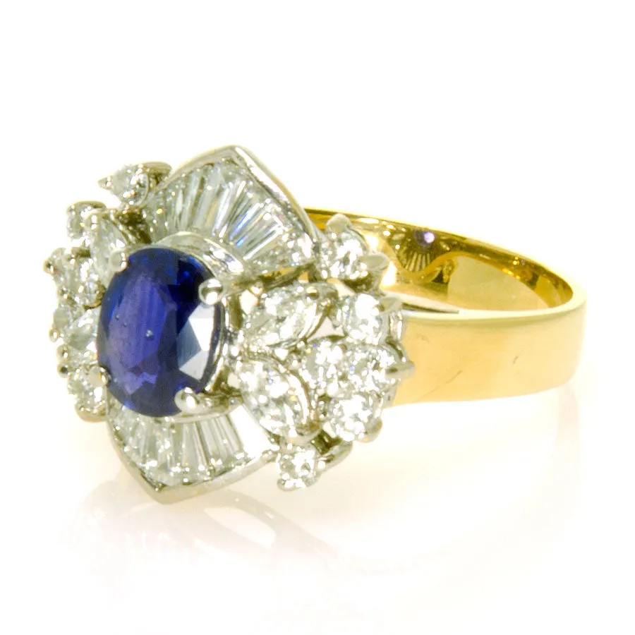 2.50ct Sapphire & Diamond Cocktail Ring