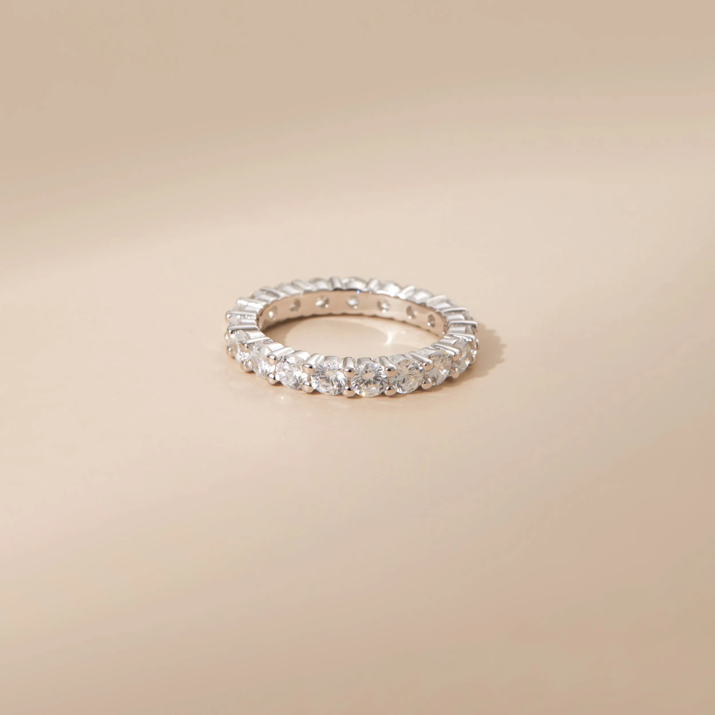 3mm Round Cut Full Eternity Ring