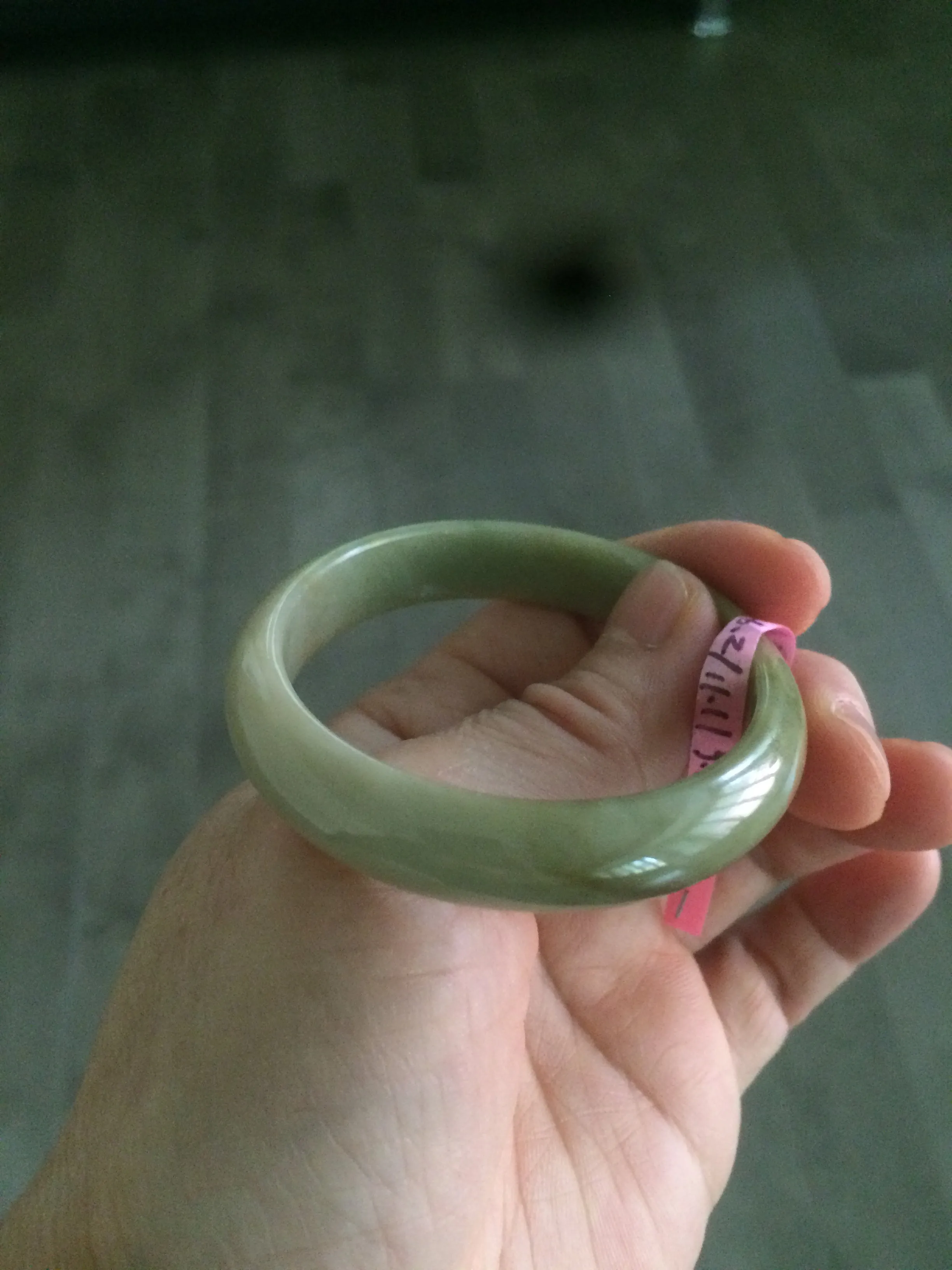 48-53 mm Type A 100% Natural light green Jadeite Jade bangle group girl/small adult hand Z45