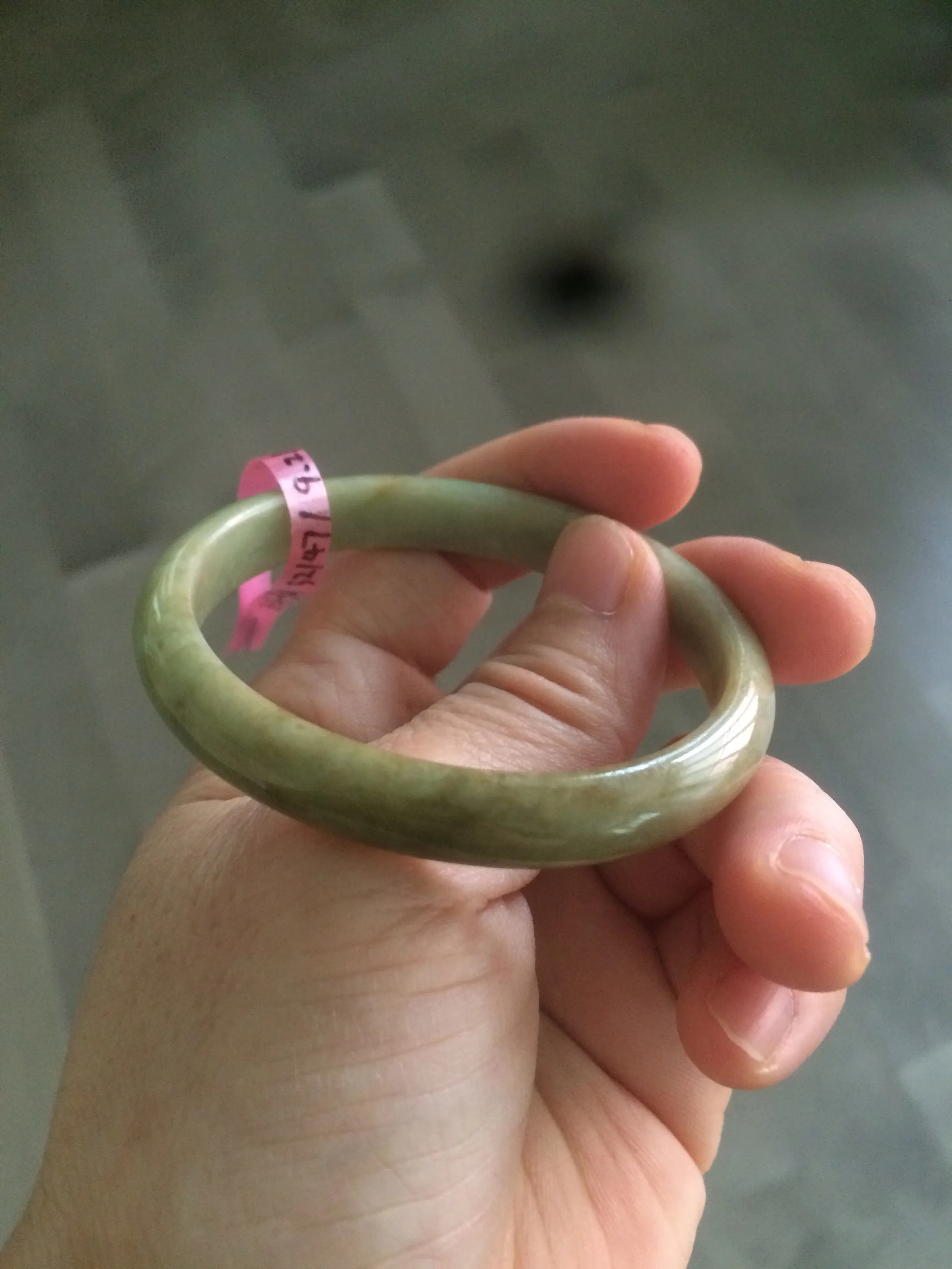 48-53 mm Type A 100% Natural light green Jadeite Jade bangle group girl/small adult hand Z45