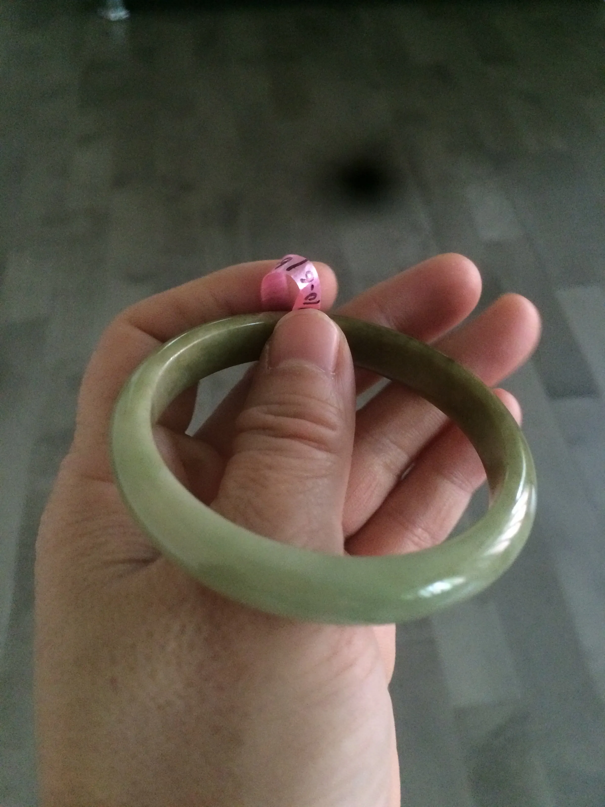 48-53 mm Type A 100% Natural light green Jadeite Jade bangle group girl/small adult hand Z45