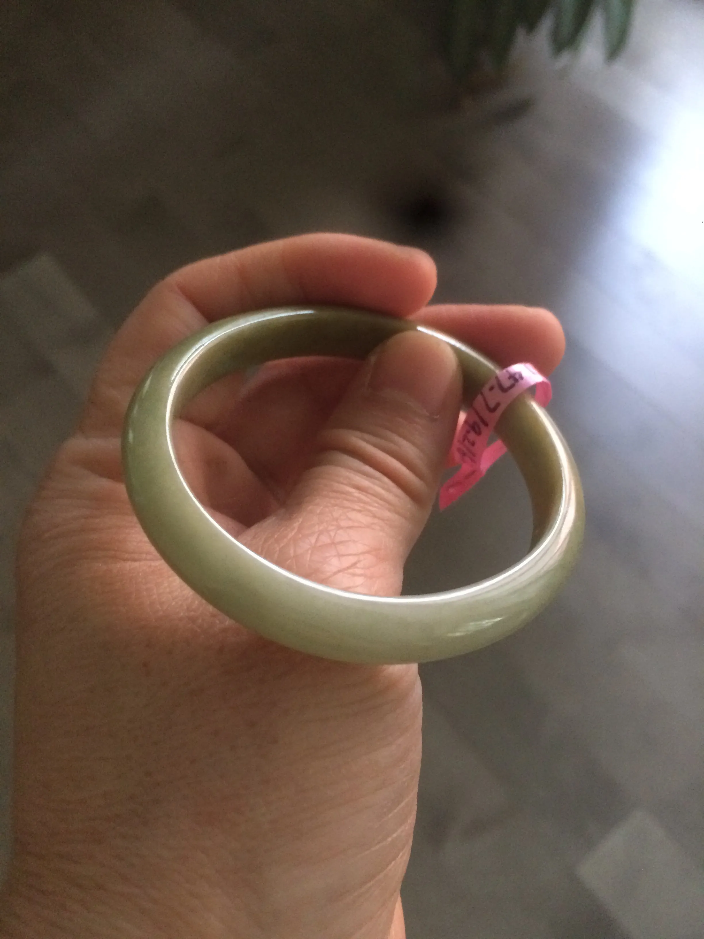 48-53 mm Type A 100% Natural light green Jadeite Jade bangle group girl/small adult hand Z45