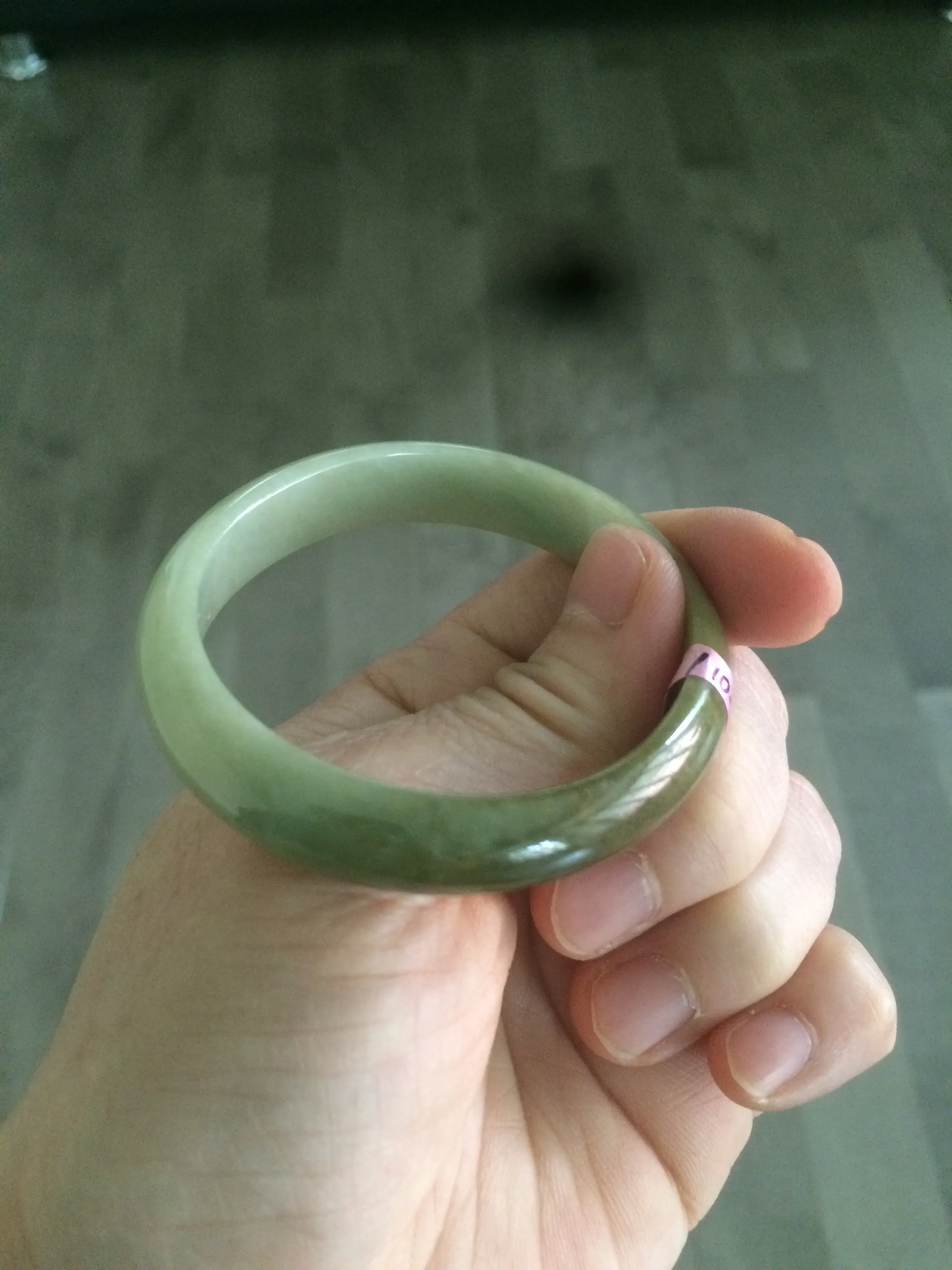 48-53 mm Type A 100% Natural light green Jadeite Jade bangle group girl/small adult hand Z45