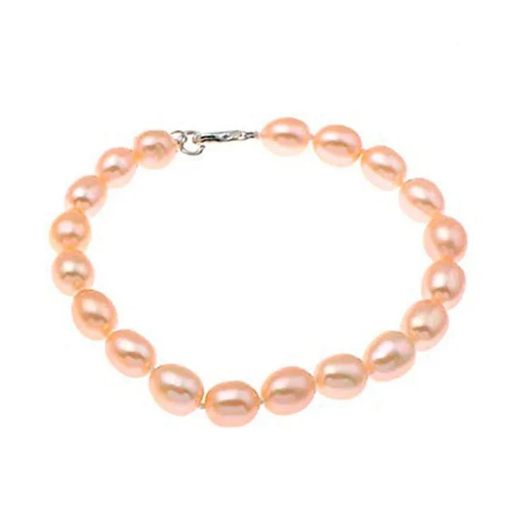 7-8mm Rice Shape Freshwater Pearl Bracelet for Women