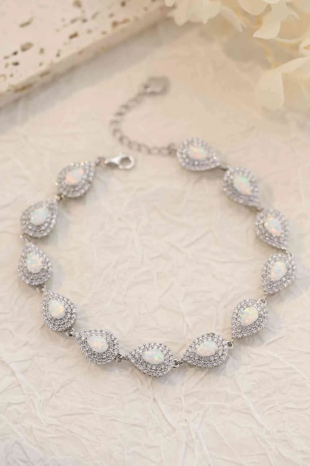 925 Sterling Silver Opal Bracelet