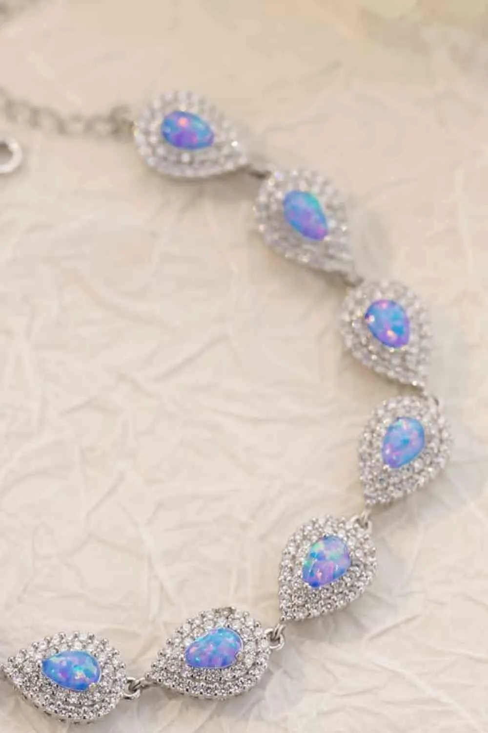 925 Sterling Silver Opal Bracelet