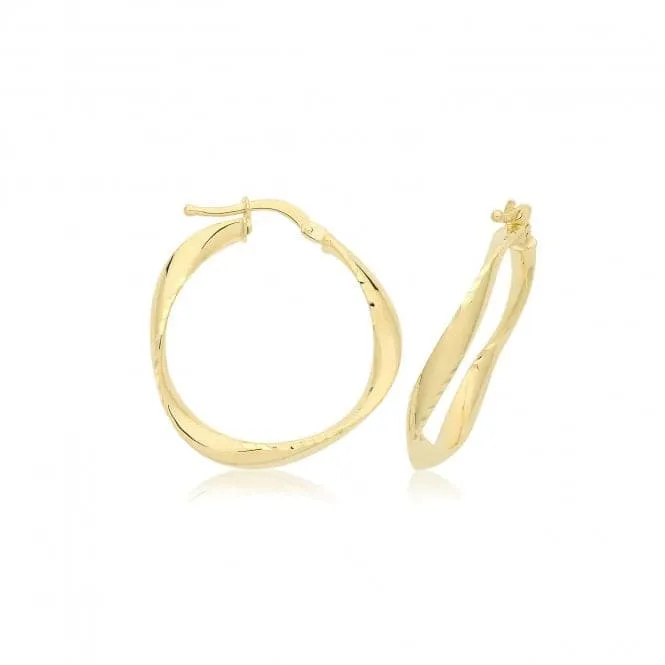 9ct Gold Twisted Hoop Earrings ER1204