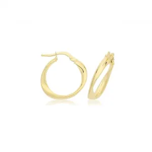 9ct Gold Twisted Hoop Earrings ER1204