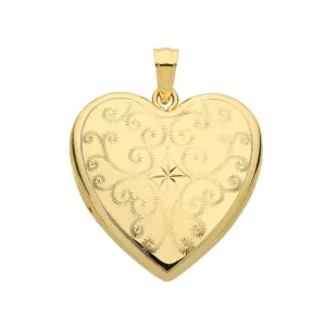 9ct Yellow Gold Heart Locket PN1108