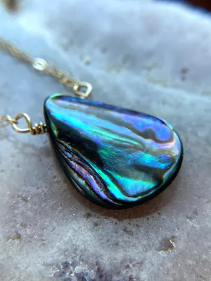 Abalone Shell Pendant Necklace - Beach Jewelry