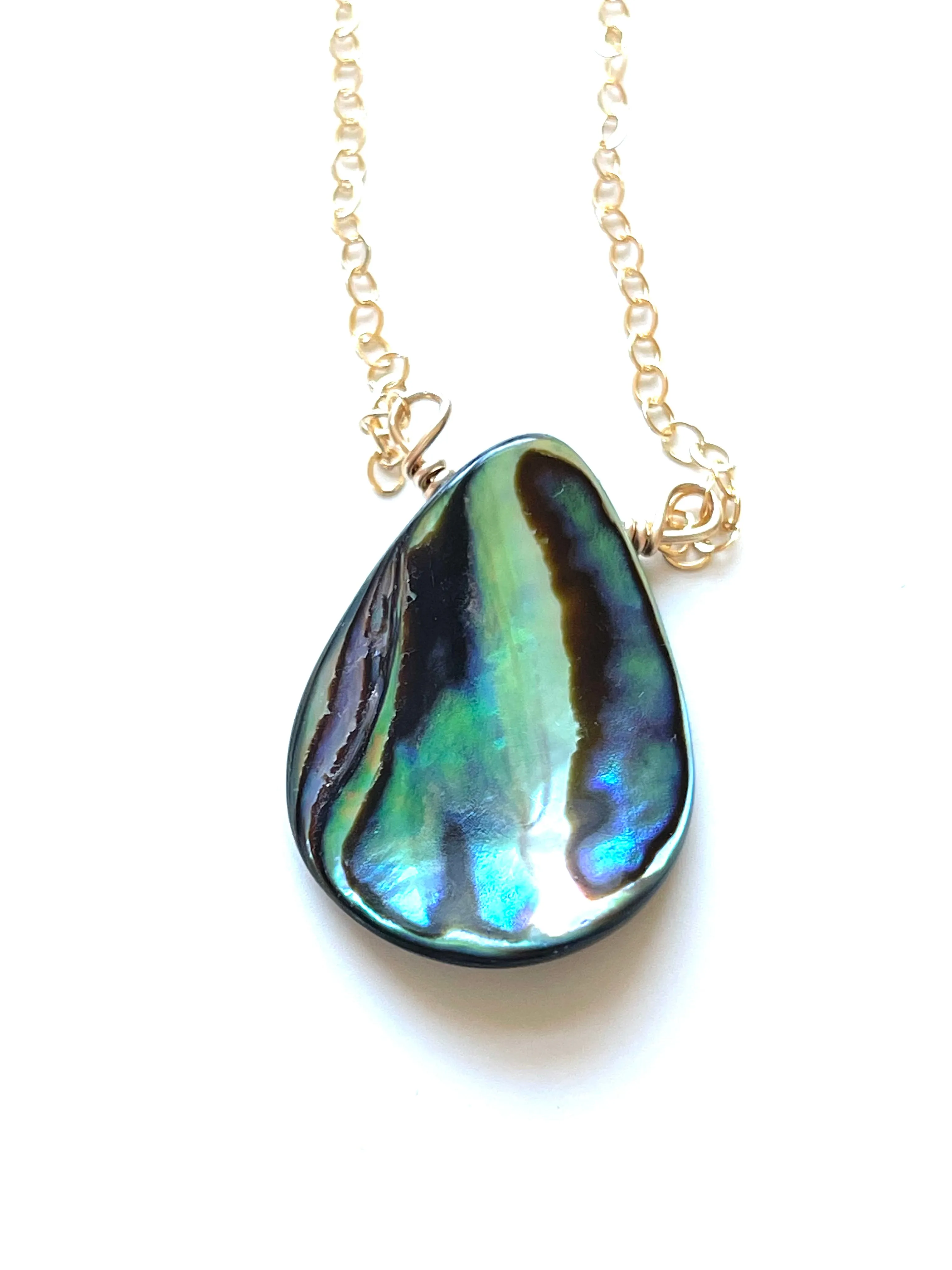 Abalone Shell Pendant Necklace - Beach Jewelry