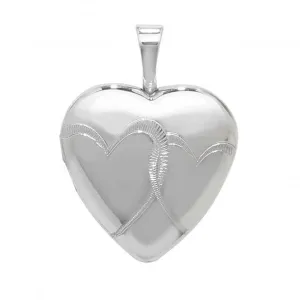 Acotis Silver Locket Heart Shaped G6896