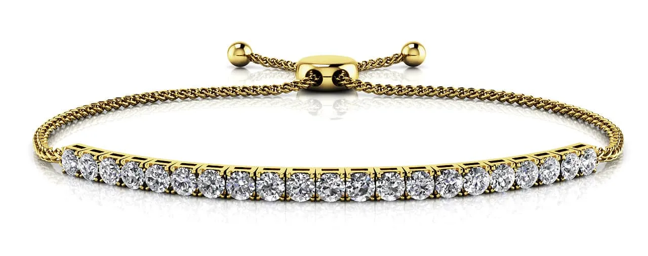 Adjustable Diamond Dreams Lab-Grown Diamond Bracelet with 1.44 ct.(finished) 2.5mm