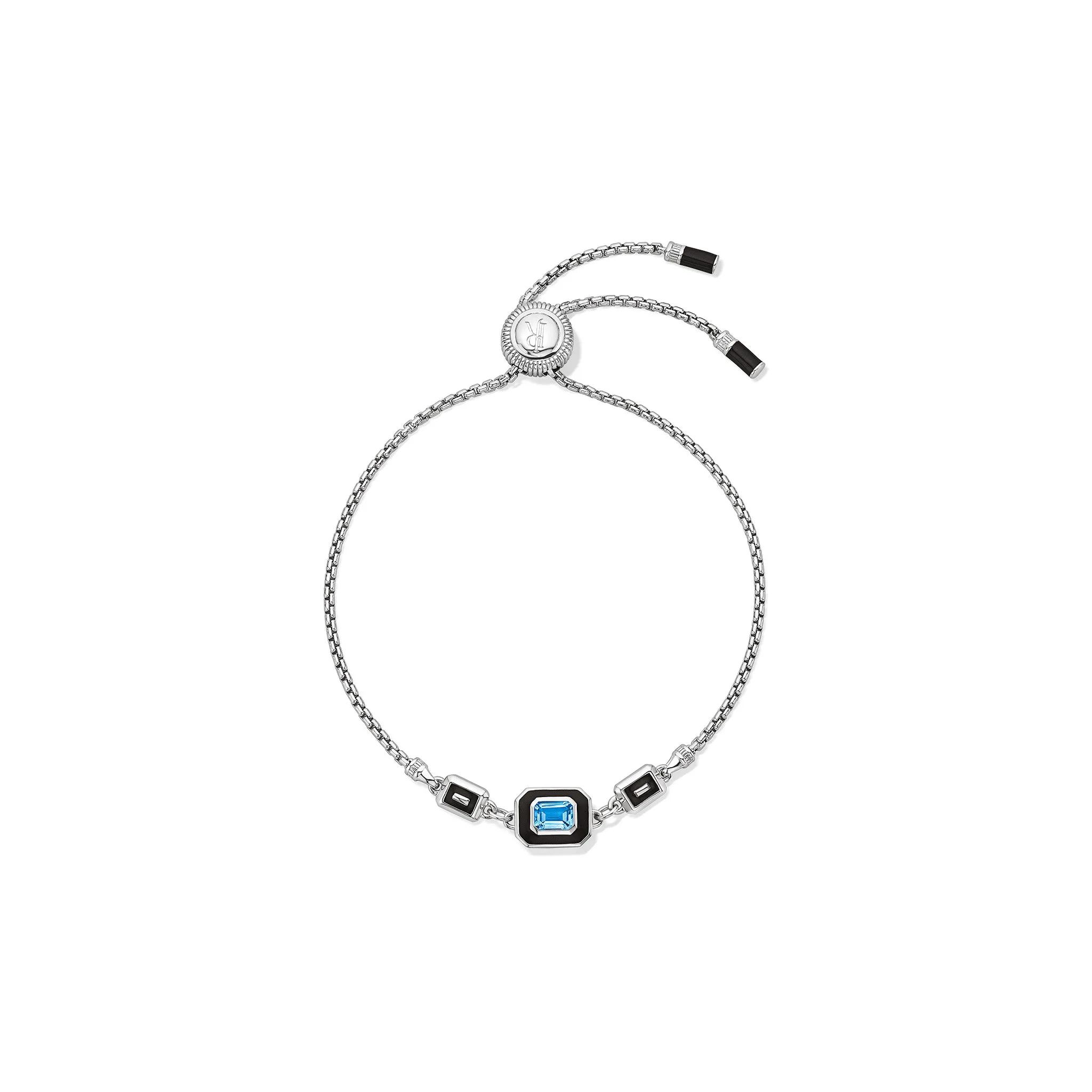 Adrienne Friendship Bracelet with Enamel and Swiss Blue Topaz