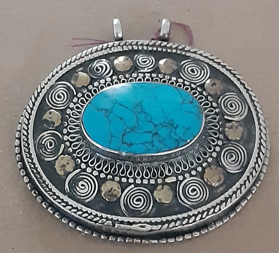 Afghanistan Turkmen Turquoise Pendant