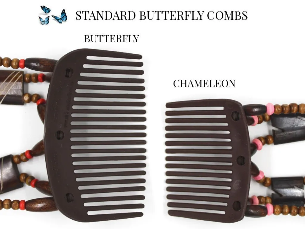 African Butterfly Hair Comb - Beada Blonde 101