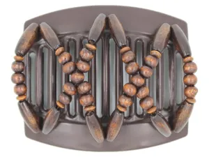 African Butterfly Thick Hair Comb - Beada Brown 179