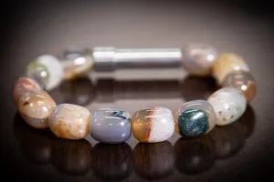 Agate Barrel Healing Bracelet for Hair Fur or Ash