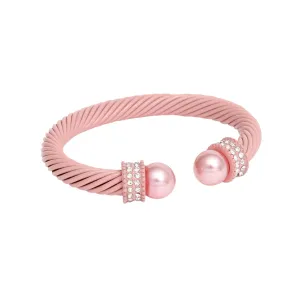 AKA Alpha Kappa Alpha Inspired Bracelet Thick Pink Cable Classic Bangle Bracelet