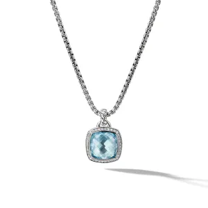 Albion® Pendant in Sterling Silver with Blue Topaz and Diamonds\, 14mm