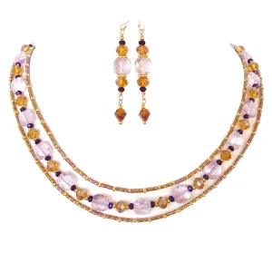 Alicia: Jewel Tone Necklace with Amethyst