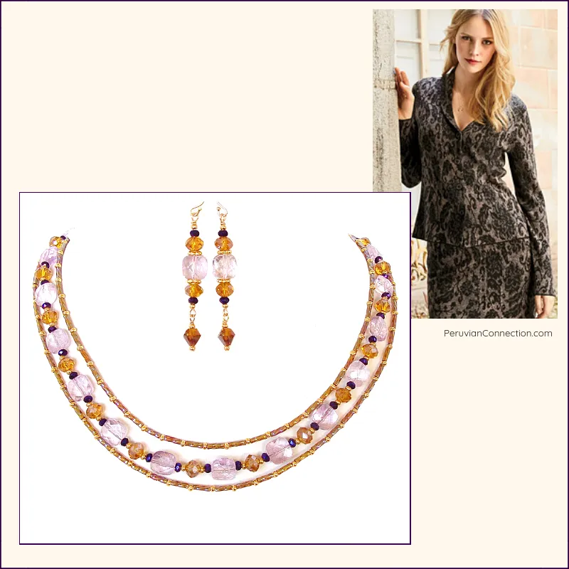 Alicia: Jewel Tone Necklace with Amethyst