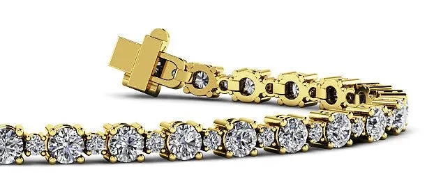 Alternating Lab-Grown Diamond Tennis Bracelet with 6.39 ct.(finished) 2mm, 3.6mm