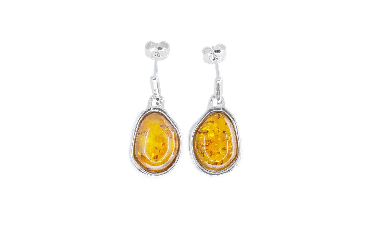 Amber ELEMENTS Drop Earrings - Stunning Baltic Amber & Sterling Silver