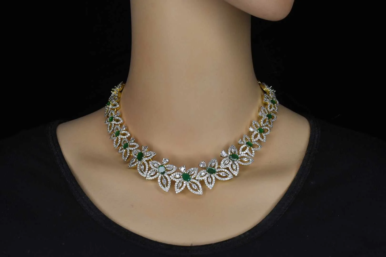 American Diamond Florar Necklace