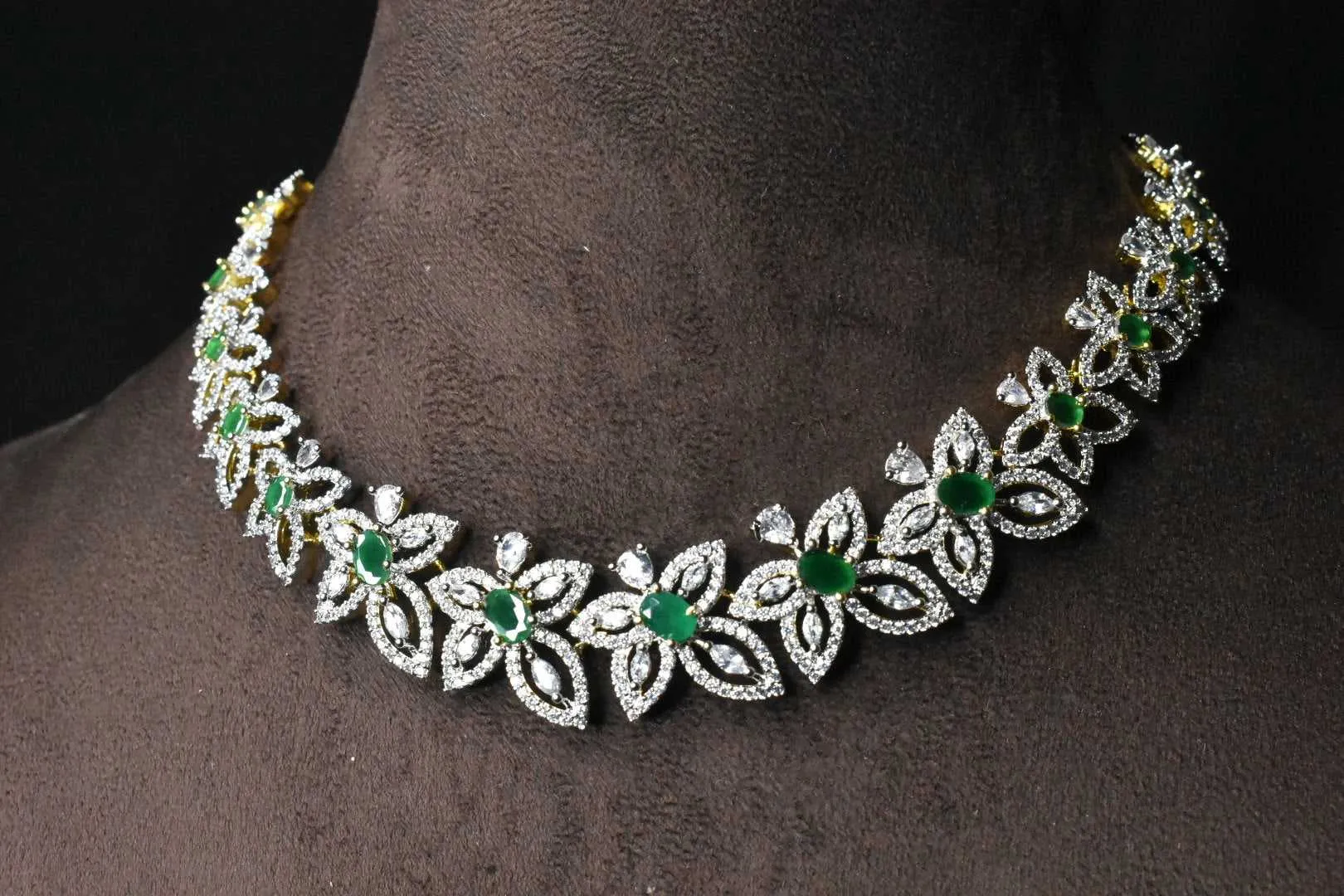 American Diamond Florar Necklace