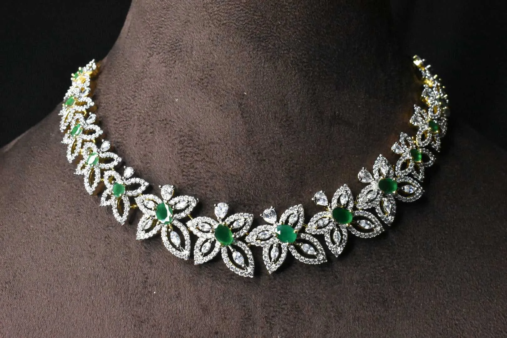 American Diamond Florar Necklace