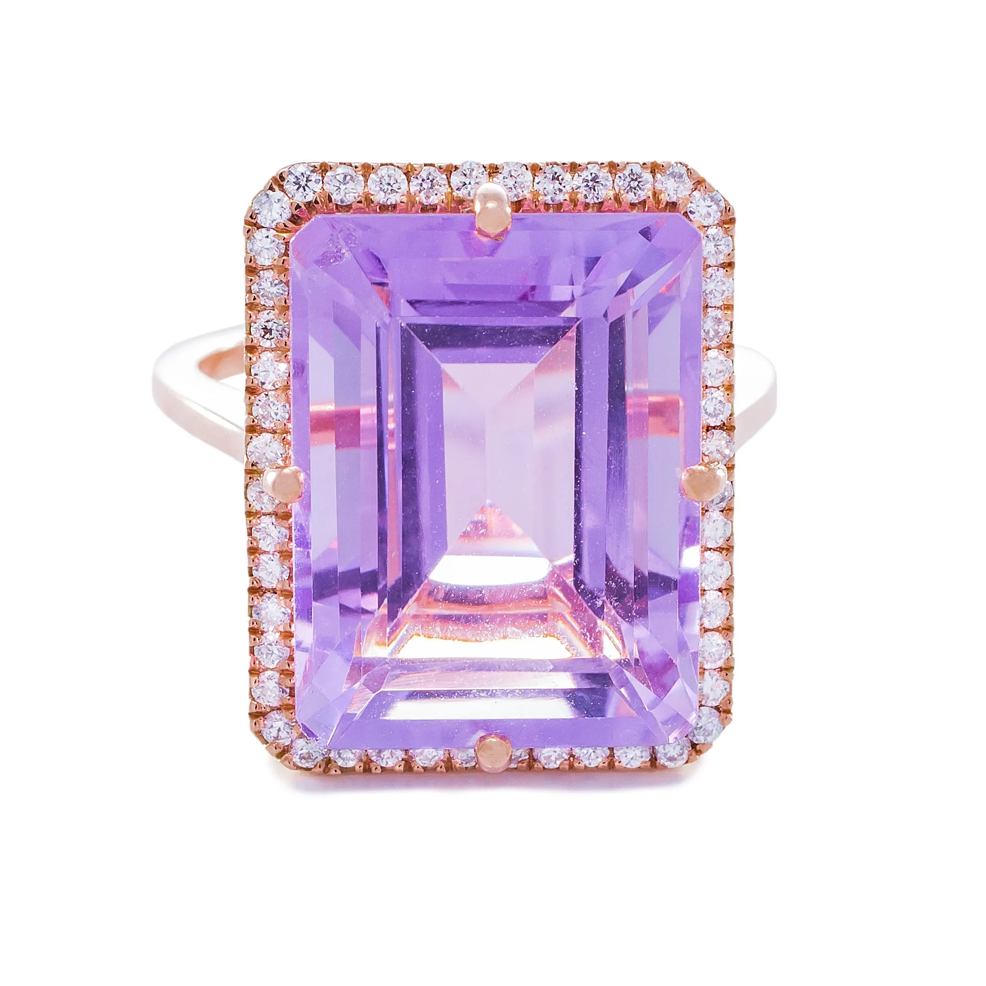 Amethyst & Diamond Cocktail Ring