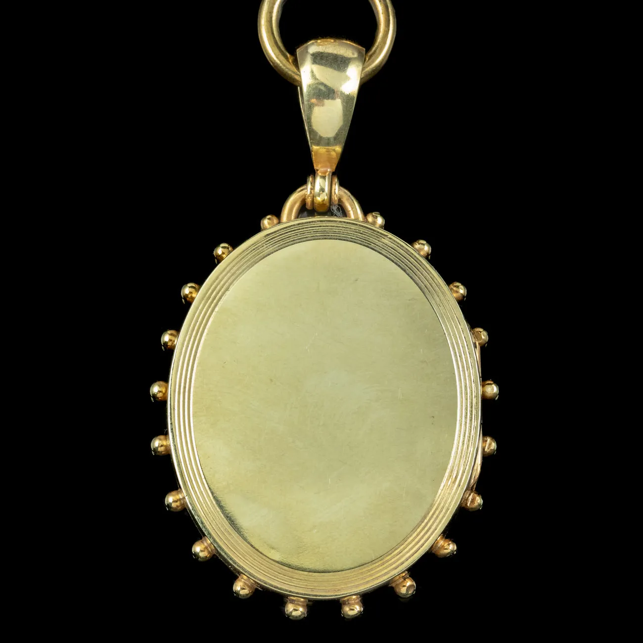 Antique Victorian Floral Locket And Collar Silver 18ct Gold Gilt