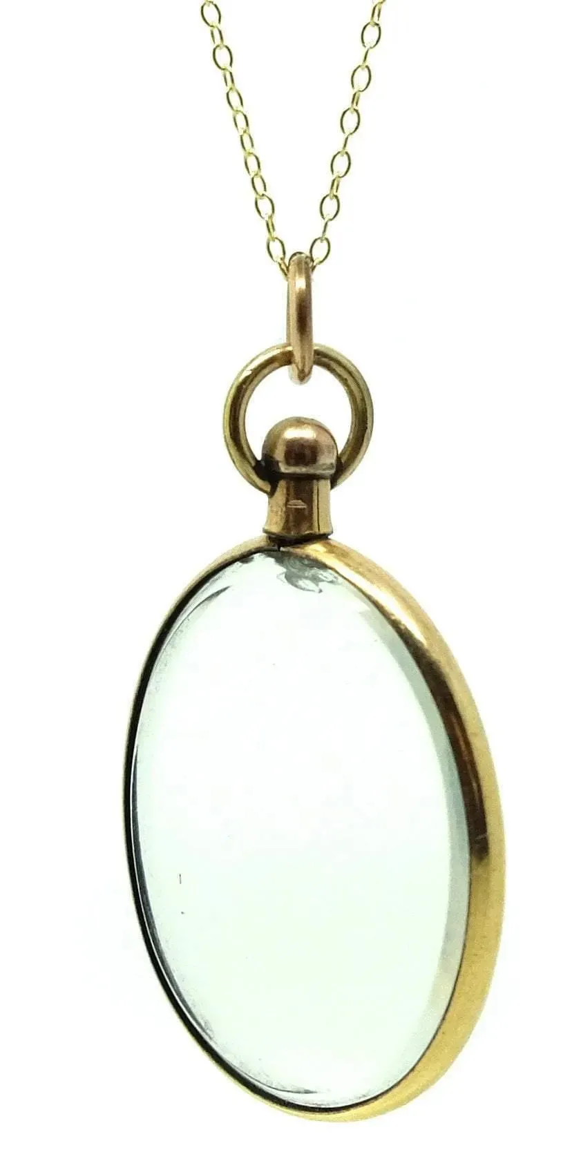 Antique Victorian Rolled Gold Glass Locket